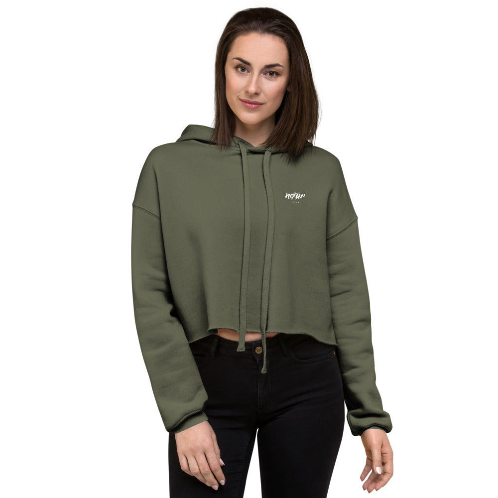 Sweat à Capuche Crop-Top kaki #ngup